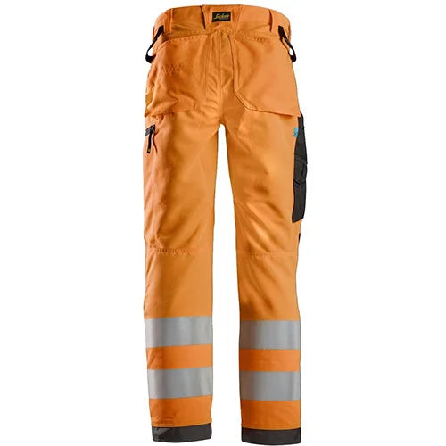 Snickers LW High-Vis Work Trousers Class 2 Orange 6332