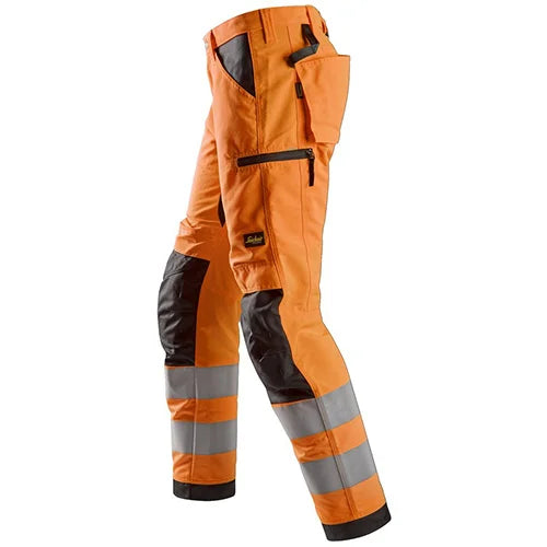 Snickers LW High-Vis Work Trousers Class 2 Orange 6332