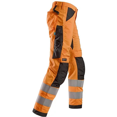 Snickers LW High-Vis Work Trousers Class 2 Orange 6332